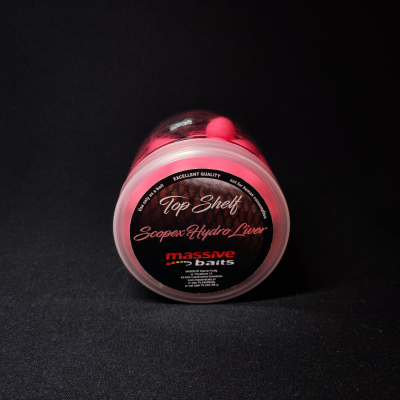 Massive Baits Pop-Up, Scopex Hydro Liver 14mm, kulki pływające wątroba, słodki scopex na karpia, hydrolizat wątroby drobiowej kulki, przynęta karpiowa czekolada, Massive Baits Top Shelf, kulki na Ronnie Rig, pływaki karpiowe 14mm