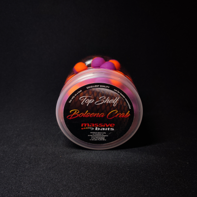 Massive Baits Pop-Up, Bolsena Crab 14mm, kulki pływające krab, przynęta na karpia krabowa, mączka LT94 kulki, Robin Red Pop-Up, Massive Baits Top Shelf, kulki na Ronnie Rig, aromatyczne pop-upy karpiowe