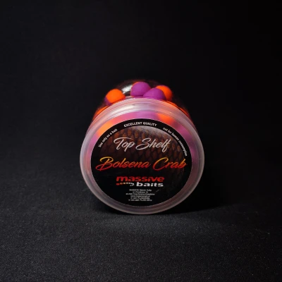 Massive Baits Pop-Up, Bolsena Crab 14mm, kulki pływające krab, przynęta na karpia krabowa, mączka LT94 kulki, Robin Red Pop-Up, Massive Baits Top Shelf, kulki na Ronnie Rig, aromatyczne pop-upy karpiowe
