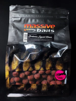 Massive Baits Bolsena Squid, kulki proteinowe 18mm, Robin Red Haith's, kulki z mączką rakową, przynęty karpiowe na mistrzostwa, mączka z kałamarnicy, Massive Baits Special Boilies, najlepsze kulki na duże karpie, Salmon Protein Hydrolisate