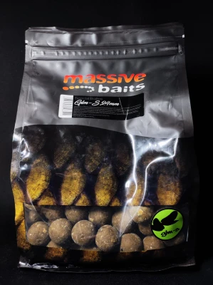 Massive Baits GLM-S, kulki z małżą GLM, Green Lipped Mussel Extract, kulki 24mm na duże karpie, Massive Baits GLM Essential, kulki ze spiruliną, przynęty na karpie z racicznicą, mączka LT94, kulki z efektem crunch