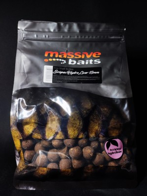 Massive Baits Scopex Hydro Liver, kulki proteinowe 18mm, kulki wątrobowe na karpia, Scopex Liver boilies, hydrolizat wątroby drobiowej, Massive Baits Top Shelf, słodkie kulki wątrobowe, przynęty na karpia wiosna lato, CSL ekstrakt, kazeina mesh 90