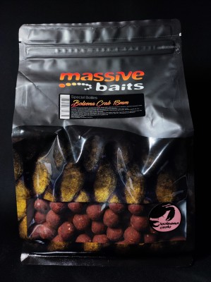 Massive Baits Bolsena Crab, kulki proteinowe 18mm, Robin Red Haith's, kulki na karpia mączka rakowa, Monsta Crab flavor, Massive Baits Top Shelf 1kg, kulki rybne z betainą, przynęty na duże karpie, Ocean Crab meal