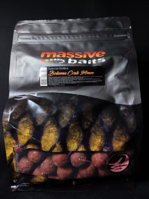 Massive Baits Bolsena Crab, kulki zanętowe 24mm, kulki Monsta Crab, Massive Baits Top Shelf, kulki na duże karpie, przynęty krabowe, mączka krabowa kulki, najlepsze kulki na karpia, Bolsena Squid vs Crab.