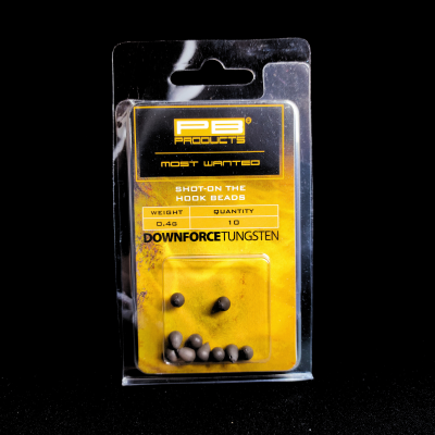 PB Products Tungsten Beads, dociążenie na hak karpiowy, koraliki wolframowe 0.4g, Shot on the hook rig, akcesoria wolframowe PB Products, dociążenie haka Tungsten