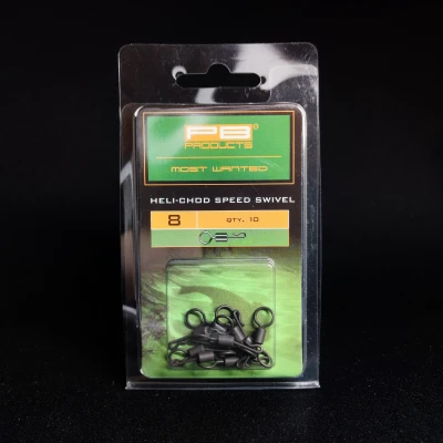 PB Products Heli-Chod Speed Swivel, krętlik do Chod Riga, szybkozłączka helikopterowa, krętlik z dużym oczkiem 8, akcesoria karpiowe PB Products, Quick Change Heli-Chod.