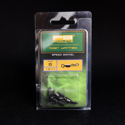 PB Products Speed Swivel, krętlik z szybkozłączką, szybka wymiana przyponu karp, krętlik rozmiar 8, akcesoria karpiowe PB Products, Quick Change Swivel, biżuteria karpiowa