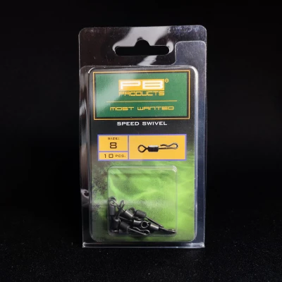 PB Products Speed Swivel, krętlik z szybkozłączką, szybka wymiana przyponu karp, krętlik rozmiar 8, akcesoria karpiowe PB Products, Quick Change Swivel, biżuteria karpiowa
