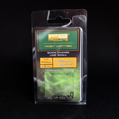 PB Products Quick Change Link, łącznik do Ronnie Riga, szybka wymiana haka karpiowego, akcesoria karpiowe PB Products, Spinner Rig elementy, Quick Change Small 10szt