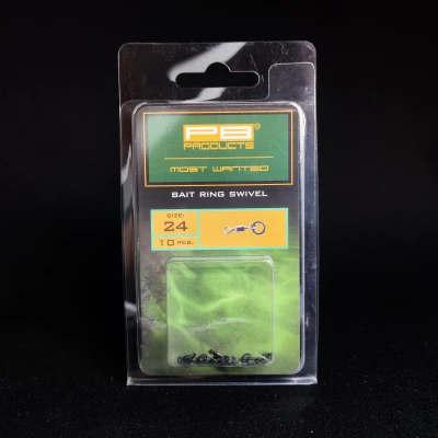 PB Products Bait Ring Swivel, krętlik z kółeczkiem karpiowy, akcesoria do Chod Riga, krętlik do D-Riga, mikro krętlik matowy, biżuteria karpiowa PB Products, Ronnie Rig krętlik