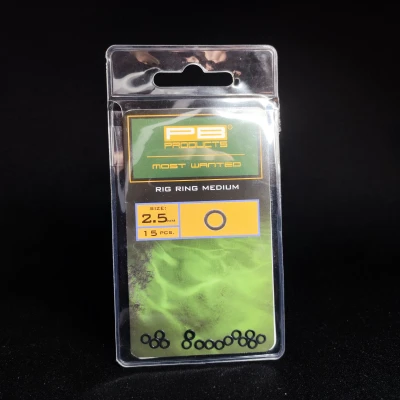 PB Products Rig Rings, kółeczka do D-Riga, akcesoria karpiowe PB Products, kółka do przyponów 2.5mm, Rig Rings Medium, kółeczka matowe do haka, biżuteria karpiowa