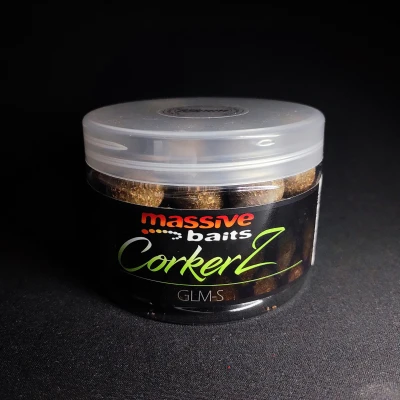 Massive Baits GLM-S, CORKERZ GLM-S 18mm, kulki zbalansowane małża, waftersy karpiowe 18mm, kulki z omułkiem, Massive Baits GLM Essential, przynęta z korkiem na karpia