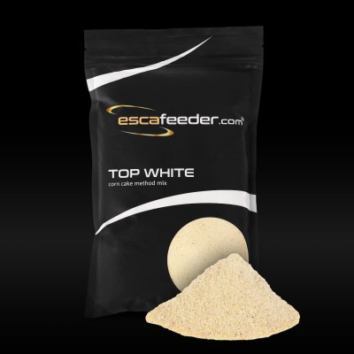 Esca Feeder Top White, Method Mix jasny, zanęta kukurydziana do metody, zanęta na dzikie karpie, method mix na głęboką wodę, Esca Feeder ESC-02, jasna zanęta karpiowa