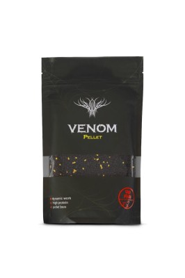 Pellet VENOM 3mm 800g – Wysokobiałkowy / Selektywny / Ciemny z żółtą drobiną