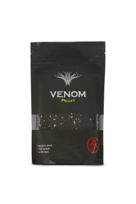 Pellet VENOM 3mm 800g – Wysokobiałkowy / Selektywny / Ciemny z żółtą drobiną
