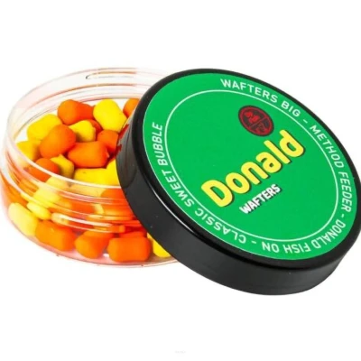 waftersy Donald 6mm, mała guma balonowa, Up Fish Donald Small, jaskrawe waftersy do metody, żółte  waftersy 6mm, pomarańczowe dumbellsy 6mm.jpg
