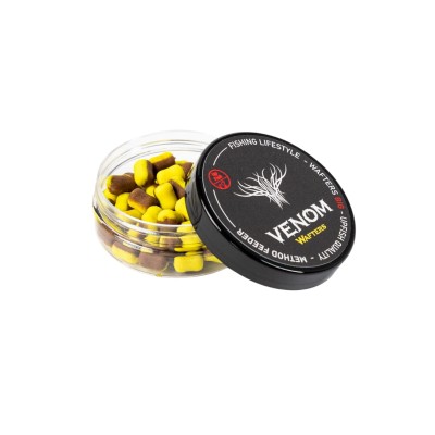 waftersy Venom, Up Fish Venom Big, śmierdzące waftersy 12mm, przynęta na brudne wody, Venom Up Fish, żółto-brązowe waftersy, intensywna przynęta na karpia..jpg