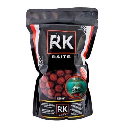 RK Baits Death, kulki padlina, tanie kulki proteinowe, kulki 18mm economy, zanęta karpiowa śmierdziel, RK Baits Economy, kulki na trudne wody  2.webp