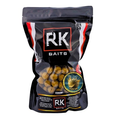 RK Baits Durian, kulki durian economy, śmierdzące kulki na karpia, tanie kulki proteinowe 18mm, zanęta karpiowa durian, nowość wędkarstwo 2026, RK Baits 1kg.webp