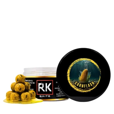 Cornflash RK Baits, kulki słodka kukurydza, przynęta karpiowa 18mm, hookersy w zalewie, kulki proteinowe kukurydza, RK Baits Burn 18mm, przynęta na amura..webp