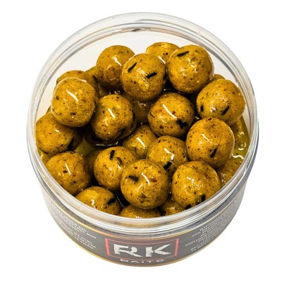 Cornflash RK Baits, kulki słodka kukurydza, przynęta karpiowa 18mm, hookersy w zalewie, kulki proteinowe kukurydza, RK Baits Burn 18mm, przynęta na amura.webp