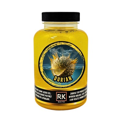 booster durian, RK Baits durian, dopalacz do zanęt śmierdziel, czosnkowy booster karpiowy, atraktor na amury, booster do PVA, RK Baits Durian 300ml.webp