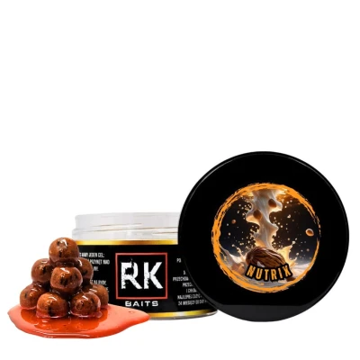 Nutrix RK Baits, kulki orzech tygrysi, scopex karp, kulki 18mm, hookersy w zalewie, RK Baits Burn 18mm, przynęta na amura, kulki proteinowe 18mm.webp