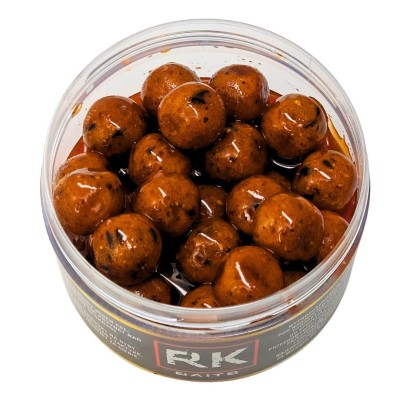 Scorpid RK Baits, kulki scopex squid, hookersy 18mm, kulki w zalewie, RK Baits Burn 18mm, przynęta na duże karpie, kulki proteinowe 18 mm.webp