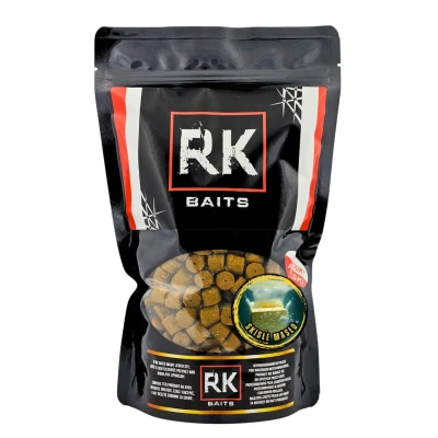 pellet zanętowy, pellet 12mm, pellet z dziurką, RK Baits Skisłe Masło, pellet karpiowy, kwas masłowy wędkarstwo, przynęta na amura, nęcenie karpi, pellet na włos..webp