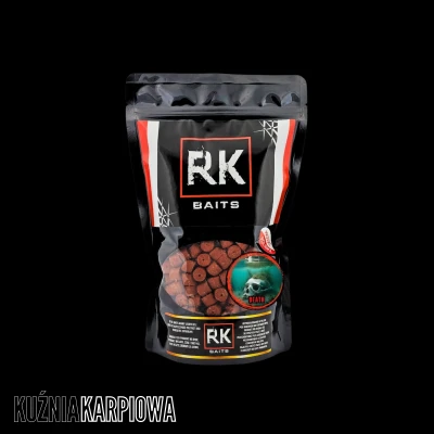 pellet death 12mm, pellet z dziurką karp, rk baits padlina, pellet na amura, śmierdzące pellety zanętowe, pellet proteinowy 12mm, zanęta padlina..webp